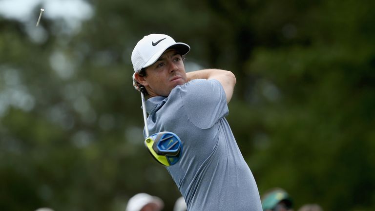 Rory McIlroy hits a tee shot on the fourth hole during the third round of the 2016 Wells Fargo Championship at Quail Hollow Club 