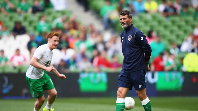  Roy Keane, the Republic of Ireland assistant manager looks on prior to the UEFA EURO 2016 Qualifier Group D match between Republ
