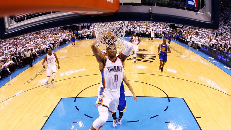 Russell Westbrook played a starring role for the Oklahoma City Thunder