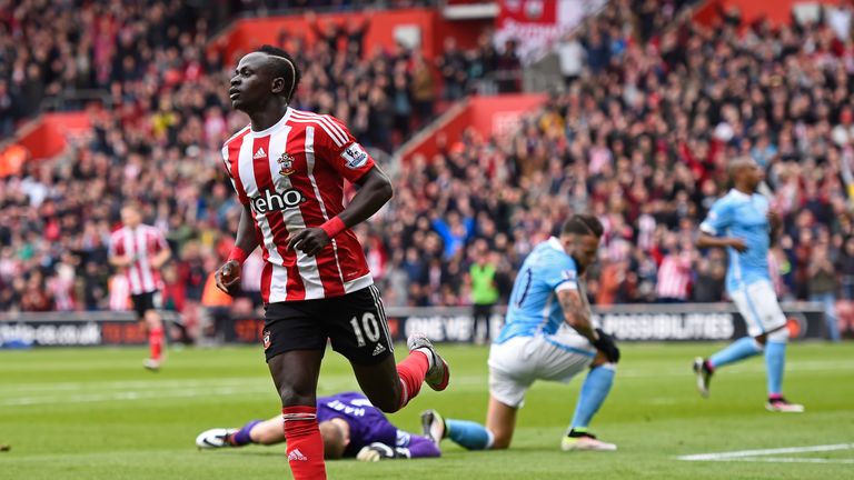 Sadio Mane, goal celeb, Southampton v Manchester City, Premier League