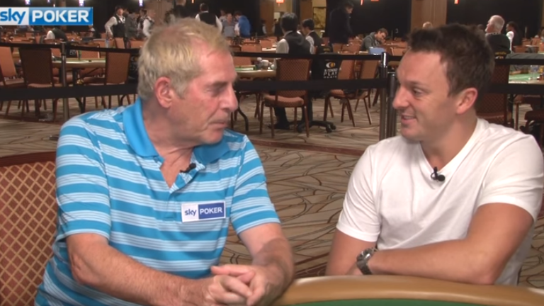 Sam Trickett interviewed by Tony Kendall at the 2015 World Series of Poker in Las Vegas.