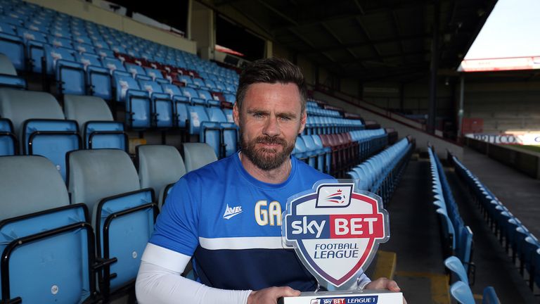 Sky Bet League One Manager of Month Graham Alexander of Scunthorpe United 