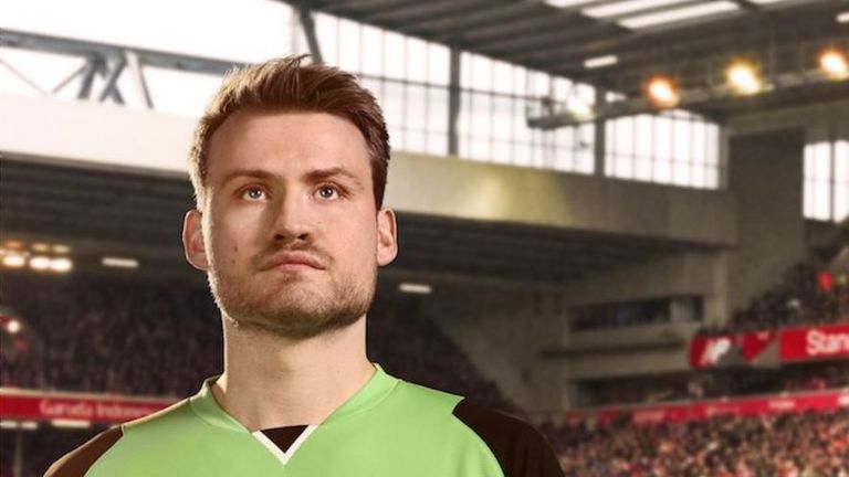 Simon Mignolet will wear lime green in goal next season (image c/o Liverpool FC)