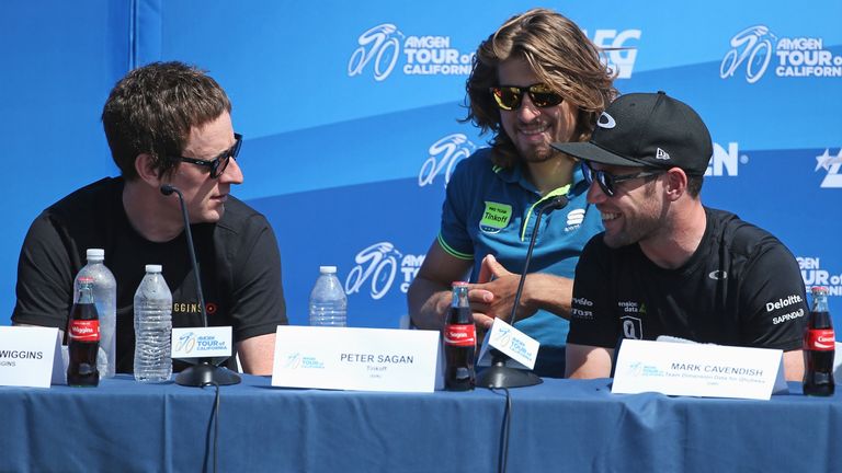 Sir Bradley Wiggins, Peter Sagan, Mark Cavendish, Tour of California