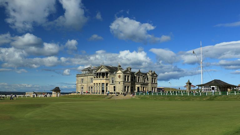 A view of the clubhouse of the Royal and Ancient Golf Club of St Andrews