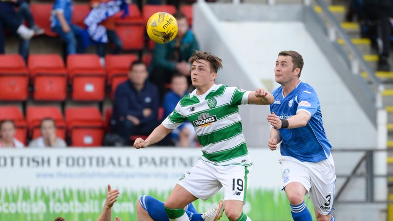 Celtic's Scott Allan is put under pressure