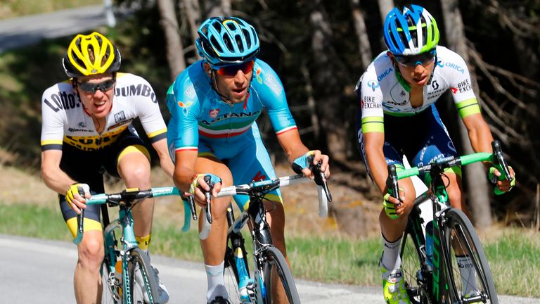 Steven Kruijswijk, Vincenzo Nibali, Esteban Chaves, Giro d'Italia 2016, stage 14