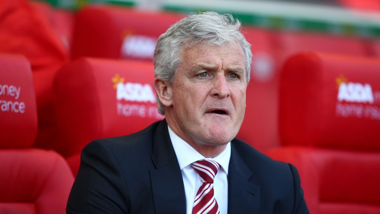 Stoke manager Mark Hughes is currently  considering his transfer options
