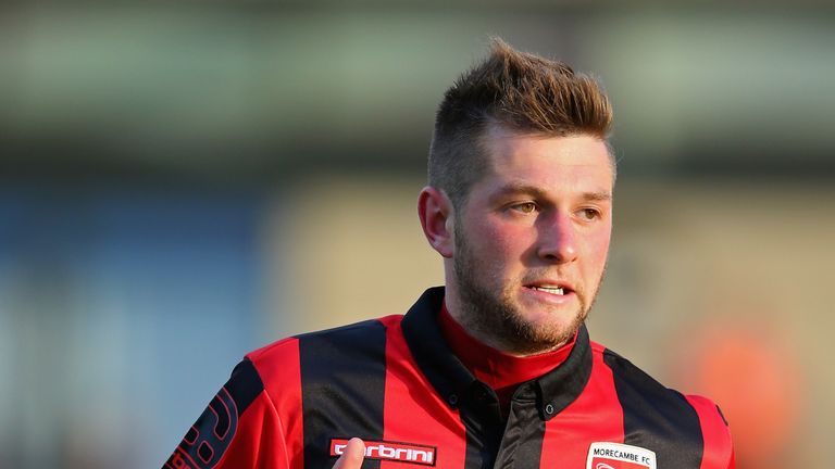 MORECAMBE, ENGLAND - JULY 17:  Tom Barkhuizen of Morecambe during a Pre Season Friendly match between 
