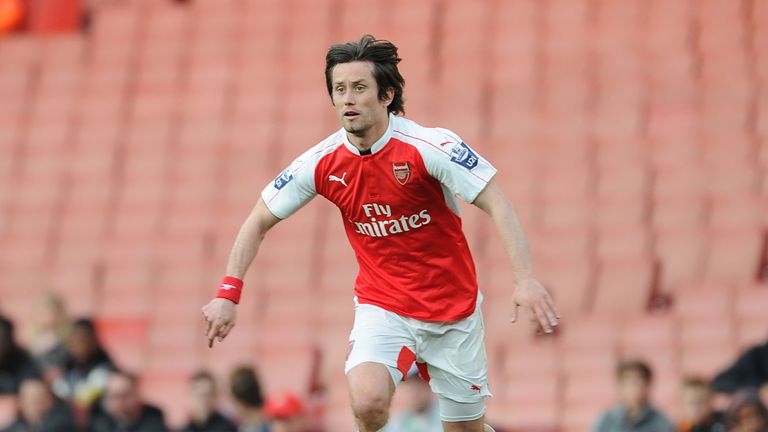 Tomas Rosicky also featured for Arsenal's U21 side against Blackburn
