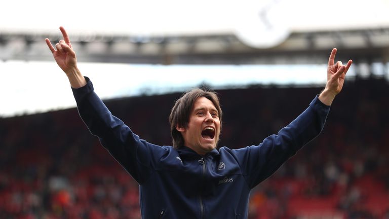 LONDON, UNITED KINGDOM - MAY 15:  Tomas Rosicky of Arsenal applauds supporters after the Barclays Premier League match between Arsenal and Aston Villa at E