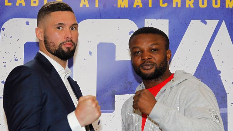 Tony Bellew (l) faces Ilunga Makabu this weekend (Pic Lawrence Lustig)