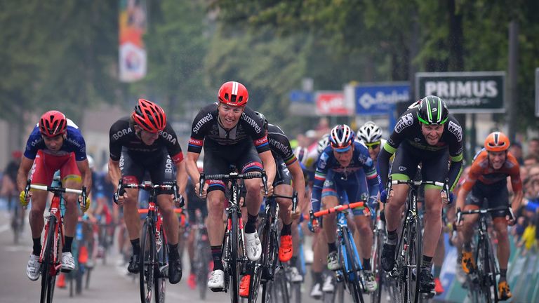 Tour of Belgium riders protested before the start of the Fourth Stage on Sunday