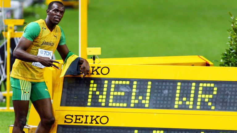 Usain Bolt set the 200 metres record at the 2009 World Championships in Berlin