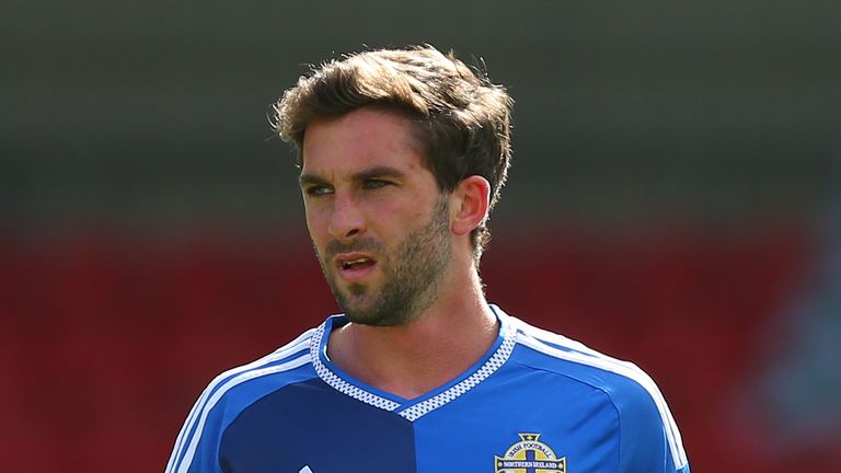Will Grigg of Northern Ireland during the International friendly match against Qatar at The Alexandra Stadium