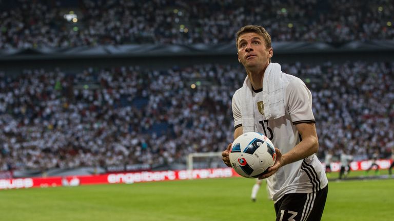 Muller found the net in the second half for Germany against Hungary