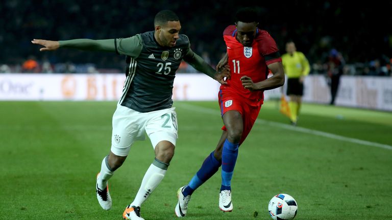 Germany manager Joachim Loew has called up Jonathan Tah (L) to replace injured defender Antonio Rudiger