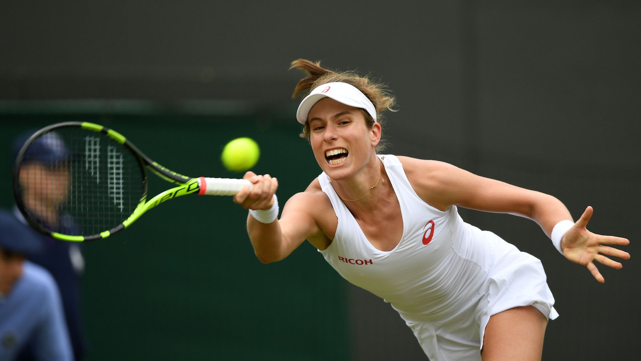 Britain's Johanna Konta leads by a set and 2-1 heading into day three ...