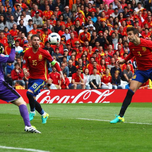 Pique's header wins it for Spain