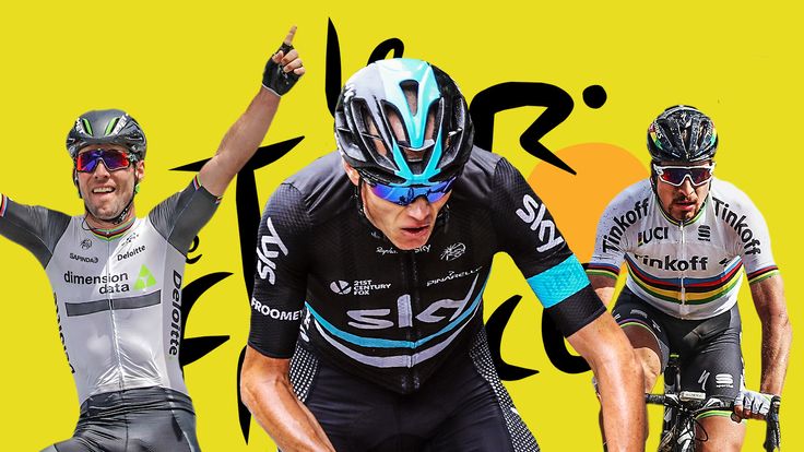 Chris Froome, Mark Cavendish, Peter Sagan, Tour de France graphic