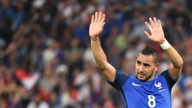 Dimitri Payet celebrates after France's victory over Albania