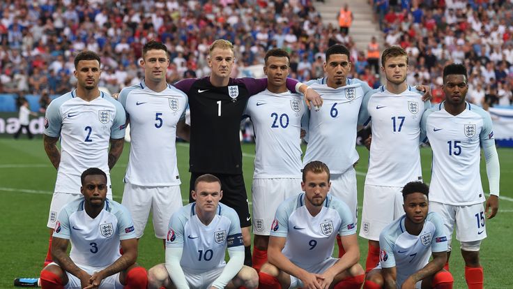 England line up ahead of their last-16 clash with Iceland