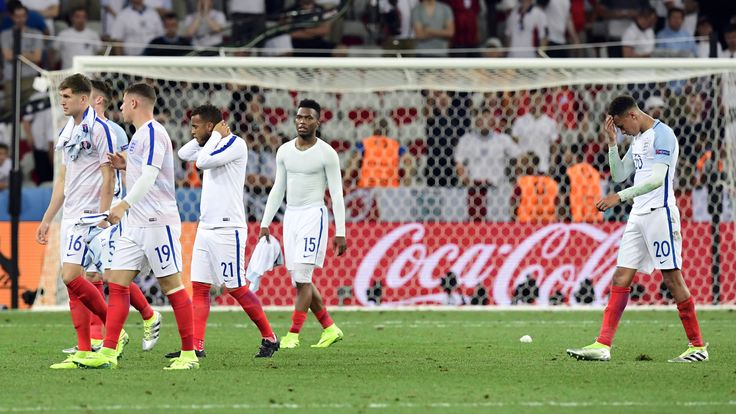 England's defender John Stones, England's defender Gary Cahill, England's midfielder Ross Barkley, England's forward Daniel Sturridge 