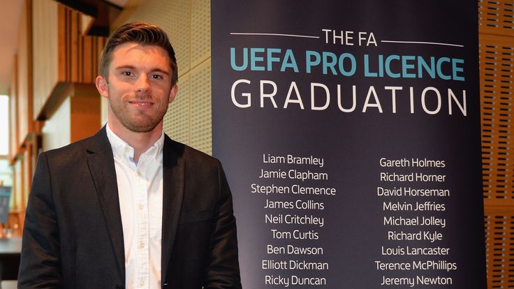 Kevin Nicholson receives his UEFA Pro Licence at St Georges Park on May 10, 2016 (Credit: Tony Marshall - The FA via Getty Images]