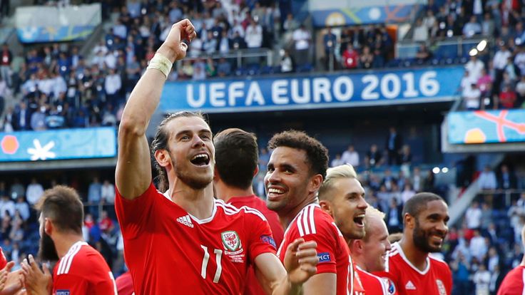 Gareth Bale celebrates after setting up the winning goal 