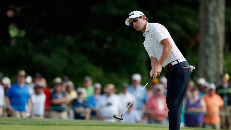 Andrew Landry is showing no signs of the pressure of contending for the US Open title