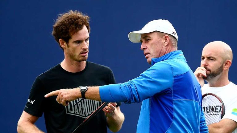 Andy Murray and Ivan Lendl renew acquaintance at Queen's Club June 2016