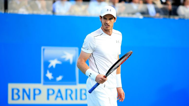 Andy Murray began with victory over Nicolas Mahut at Queen's Club