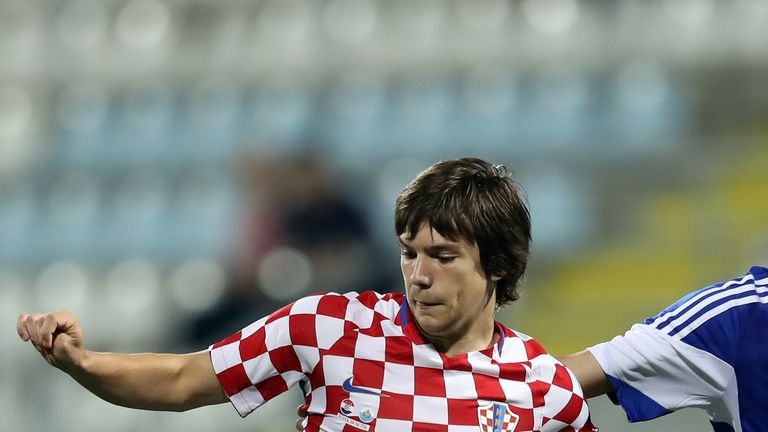 Dinamo Zagreb midfileder Ante Coric runs with the ball during the friendly between Croatia and San Marino 