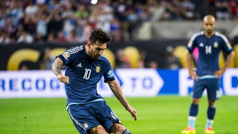 Lionel Messi scored a free-kick during Argentina's 4-0 win over the United States