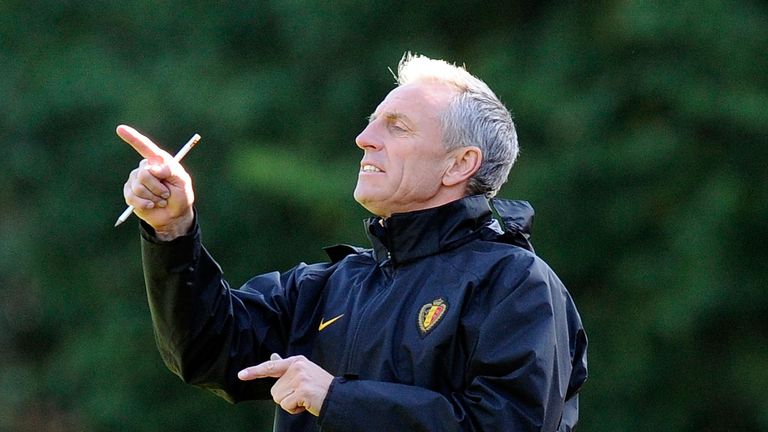 Eric Abrams of Belgium looks on during the Under-16 match between Germany and Belgium at the Saar-Mosel stadium on October 14, 2009 in Konz, Germany.