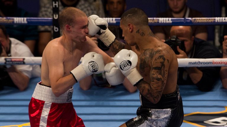 Conor Benn wins his super-lightweight contest at The 02.
