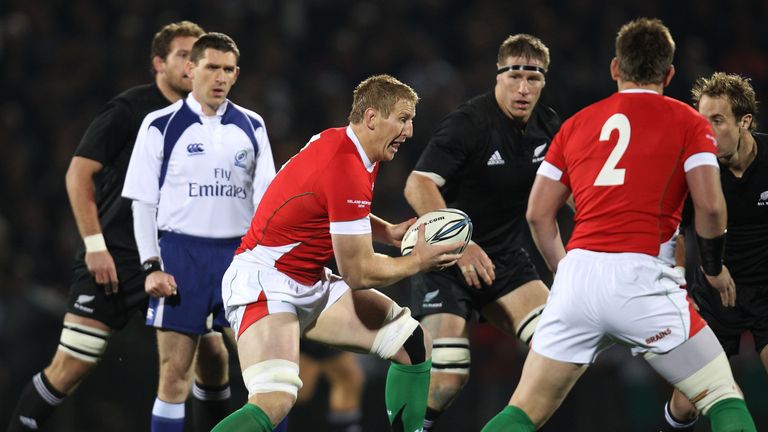 DUNEDIN, NEW ZEALAND - JUNE 19:  Bradley Davies of Wales takes the ball forward during the First Test match between the New Zealand All Blacks and Wales at