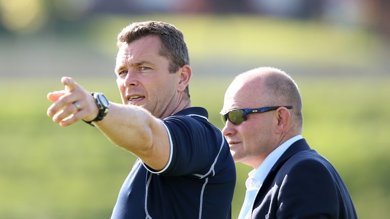 Bristol coach Sean Holley (left) with director of rugby Andy Robinson 