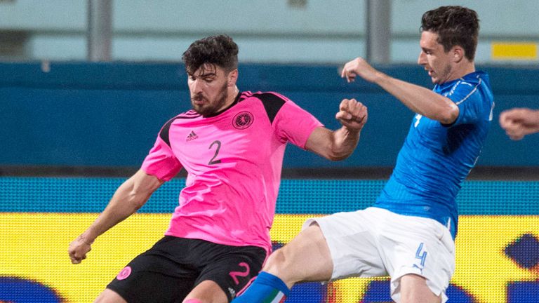 Callum Paterson (2) made his Scotland debut against Italy in Malta