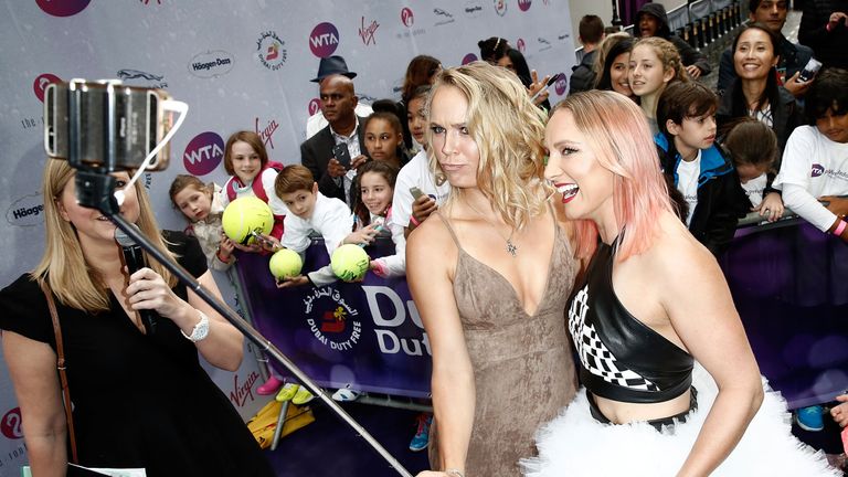 LONDON, ENGLAND - JUNE 23:  Caroline Wozniacki (L) and Bethanie Mattek-Sands attend the annual WTA Pre-Wimbledon Party presented by Dubai Duty Free at the 