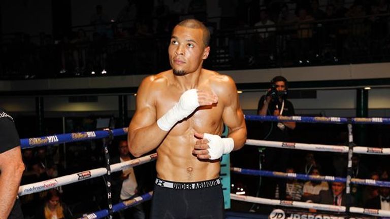 Chris Eubank Jr took part in the public workout session at York Hall