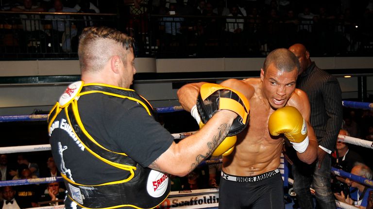 Chris Eubank Jr took part in the open workout session at York Hall