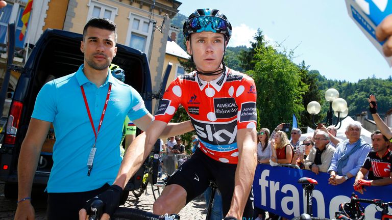 Chris Froome on stage one of the 2016 Dauphine-Libere