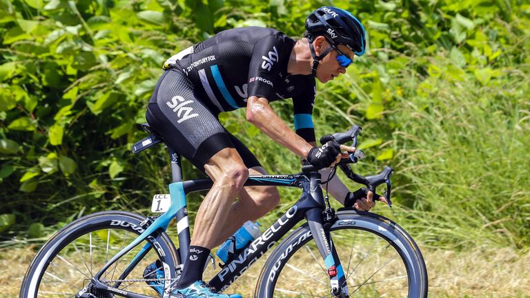 Chris Froome on stage four of the 2016 Criterium du Dauphine