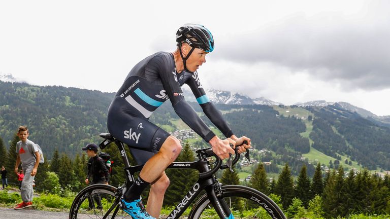 Chris Froome in the Prologue of the 2016 Dauphine-Libere