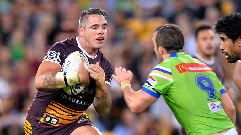 Corey Parker takes the ball up for the Broncos