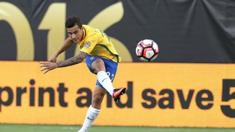 Philippe Coutinho hit a splendid hat-trick for Brazil