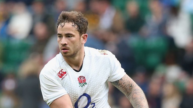 LONDON, ENGLAND - MAY 31:  Danny Cipriani of England runs with the ball during the Rugby Union International match between England and the Barbarians at Tw