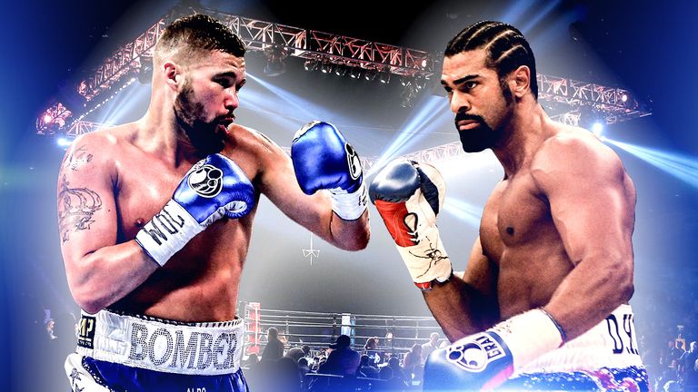 Tony Bellew (L) is involved in a war of words with David Haye