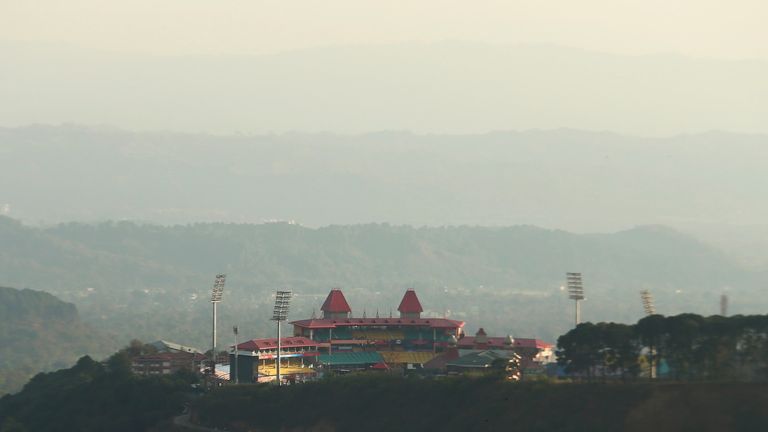  A general view of the HPCA Stadium at Dharamsala 